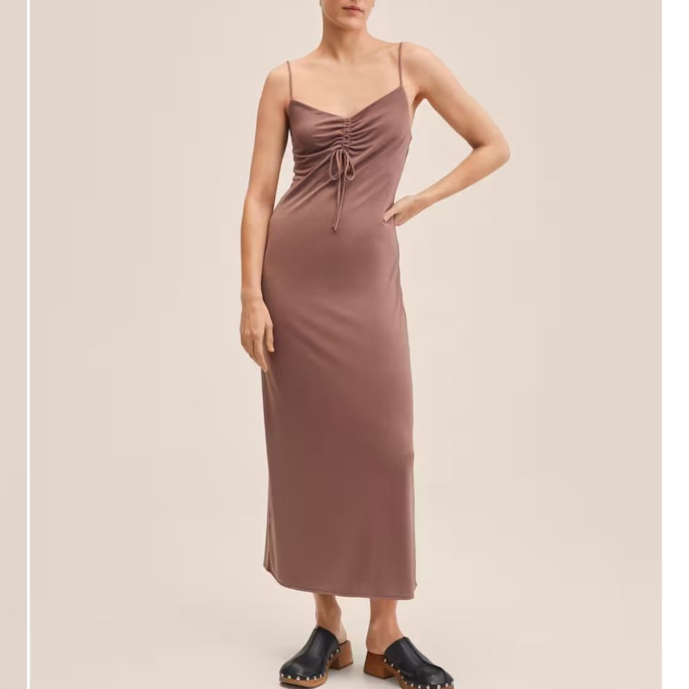 Mango Gathered neckline dress Size 4